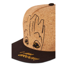 Load image into Gallery viewer, MARVEL COMICS Guardians of the Galaxy I am Groot Novelty Cap, Tan/Black (NH311821GOG)
