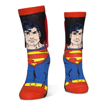 Load image into Gallery viewer, DC COMICS Superman Man of Steel with Cape Novelty Socks, 1 Pack, Unisex
