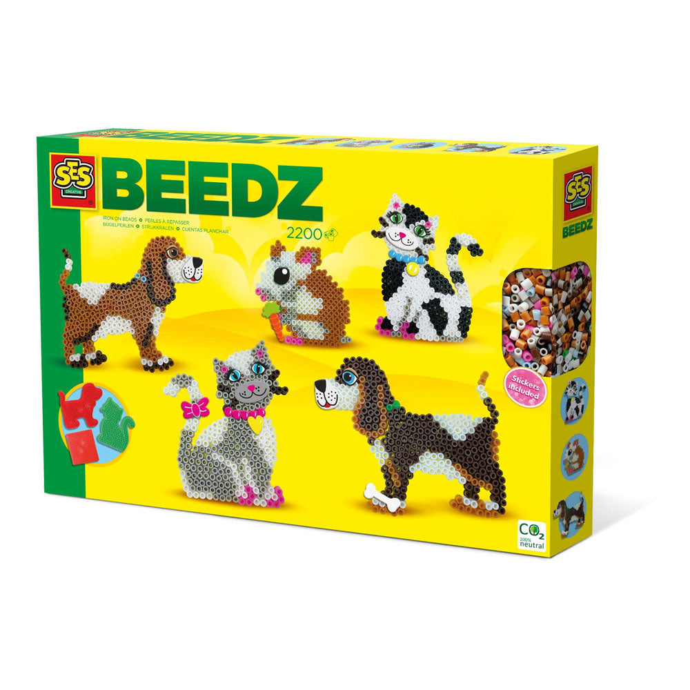 SES CREATIVE Pets Iron-on Beads Mosaic Set, 5 Years or Above (06264)