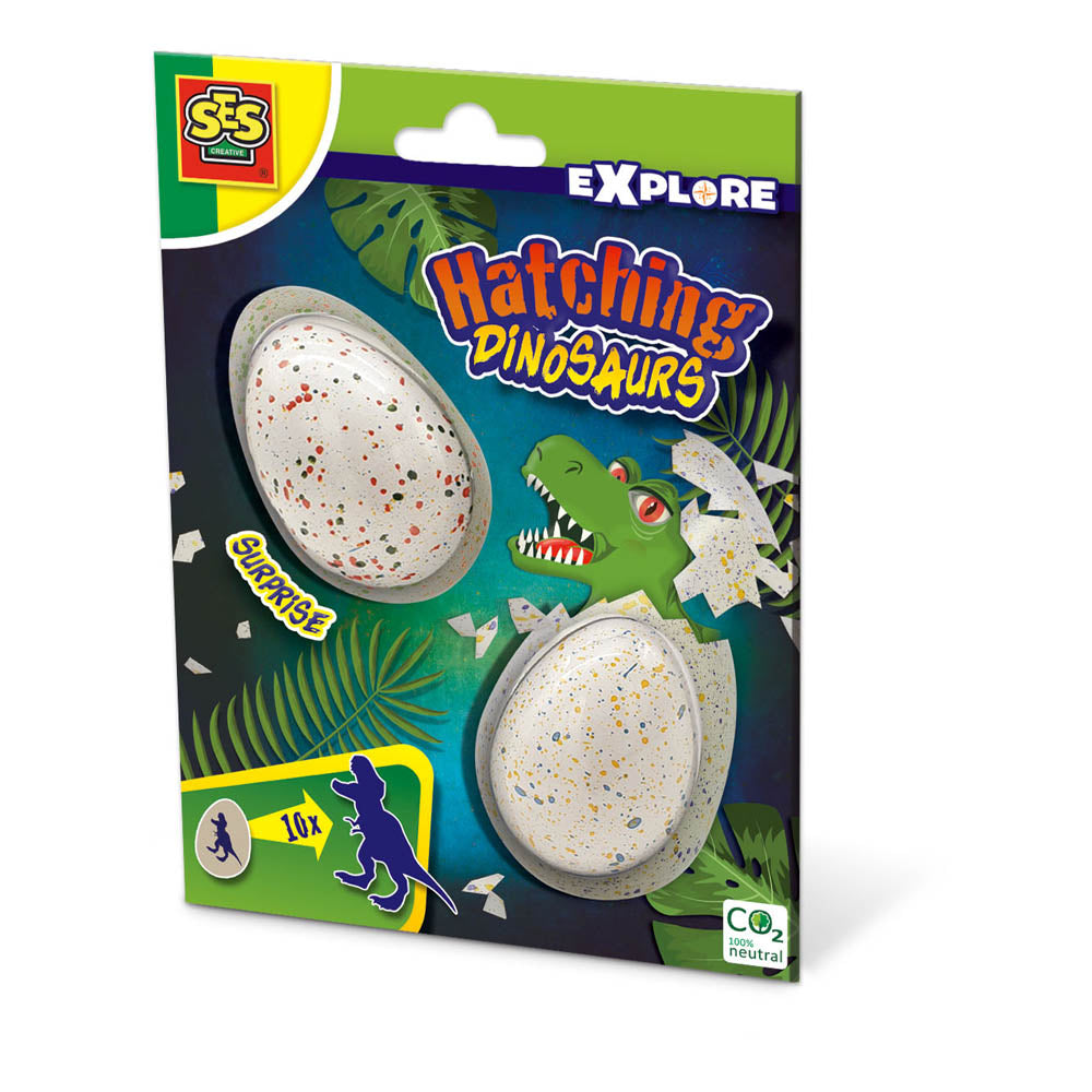 SES CREATIVE Explore Children's Hatching Dinosaurs 2 Surprise Eggs, 5 Years and Above (25083)