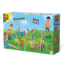 Load image into Gallery viewer, SES CREATIVE Bowling and Ring Toss 2-in-1 Game, 4 Years and Above (02291)
