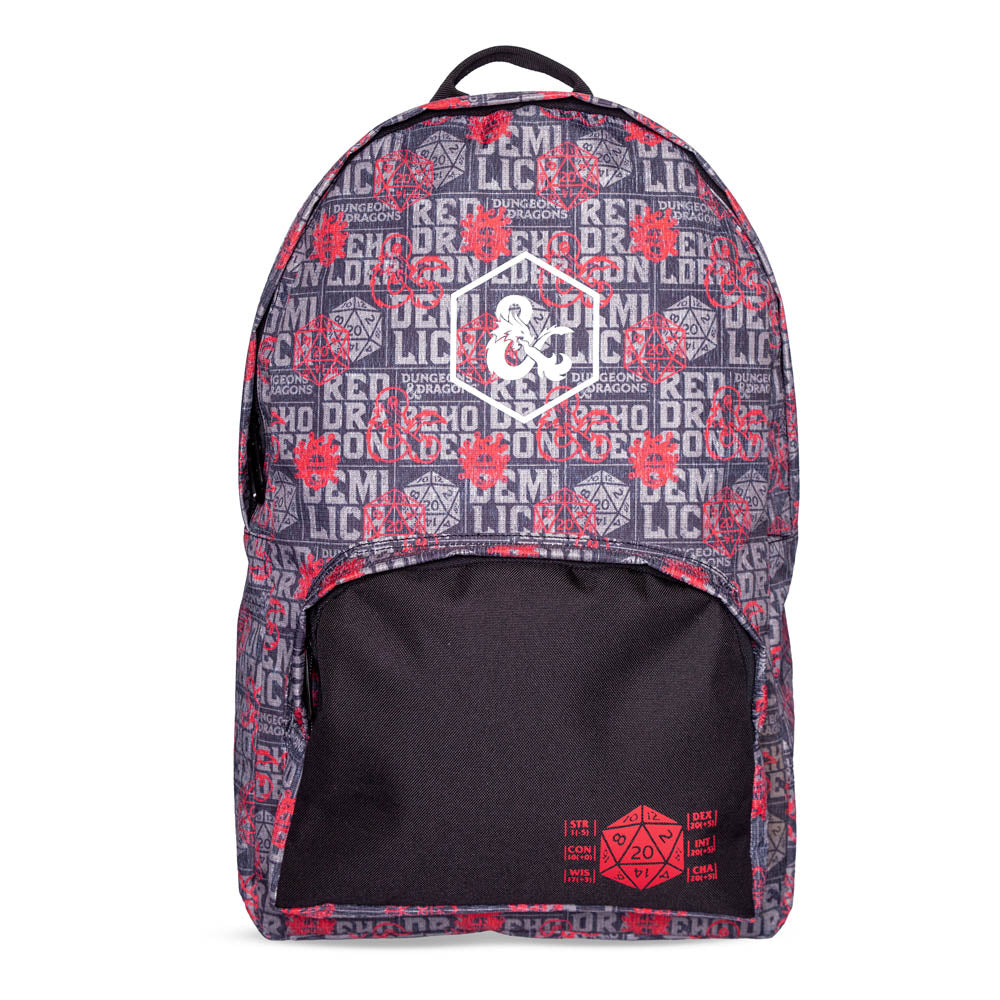 HASBRO Dungeons & Dragons Logo with All-over Print Backpack (BP415104HSB)