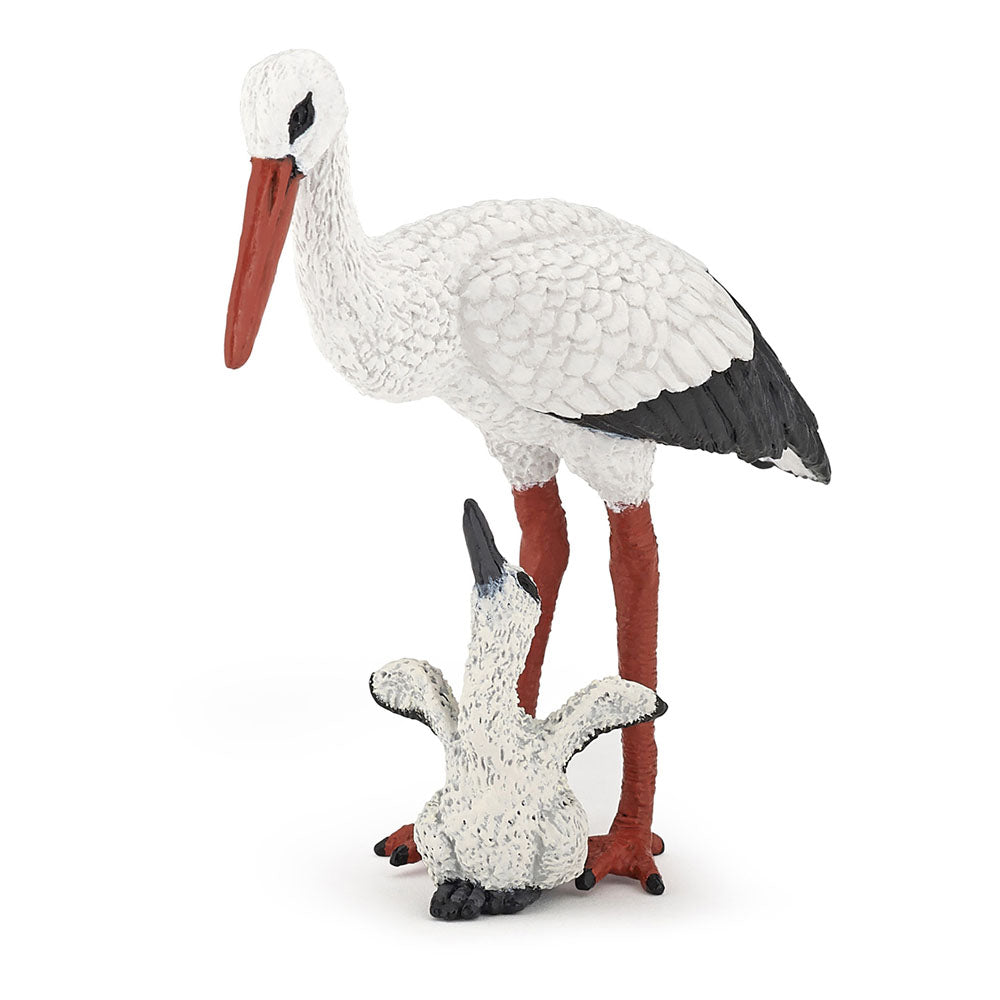 PAPO Wild Animal Kingdom Stork and Baby Stork Toy Figure (50159)