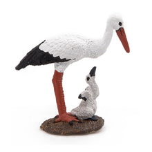Load image into Gallery viewer, PAPO Wild Animal Kingdom Stork and Baby Stork Toy Figure (50159)

