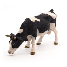 Load image into Gallery viewer, PAPO Farmyard Friends Black &amp; White Grazing Cow Toy Figure (51150)
