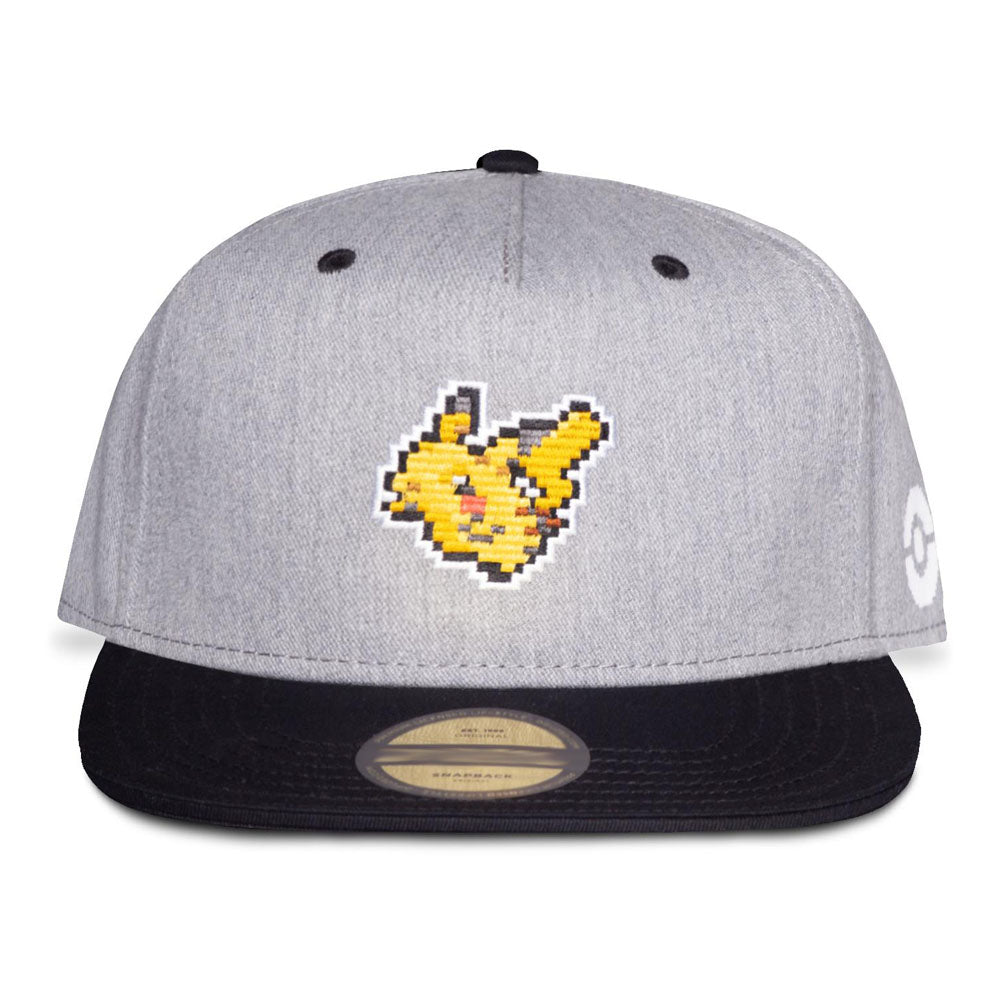 POKEMON Pika Pixelated Snapback Baseball Cap (SB687265POK)