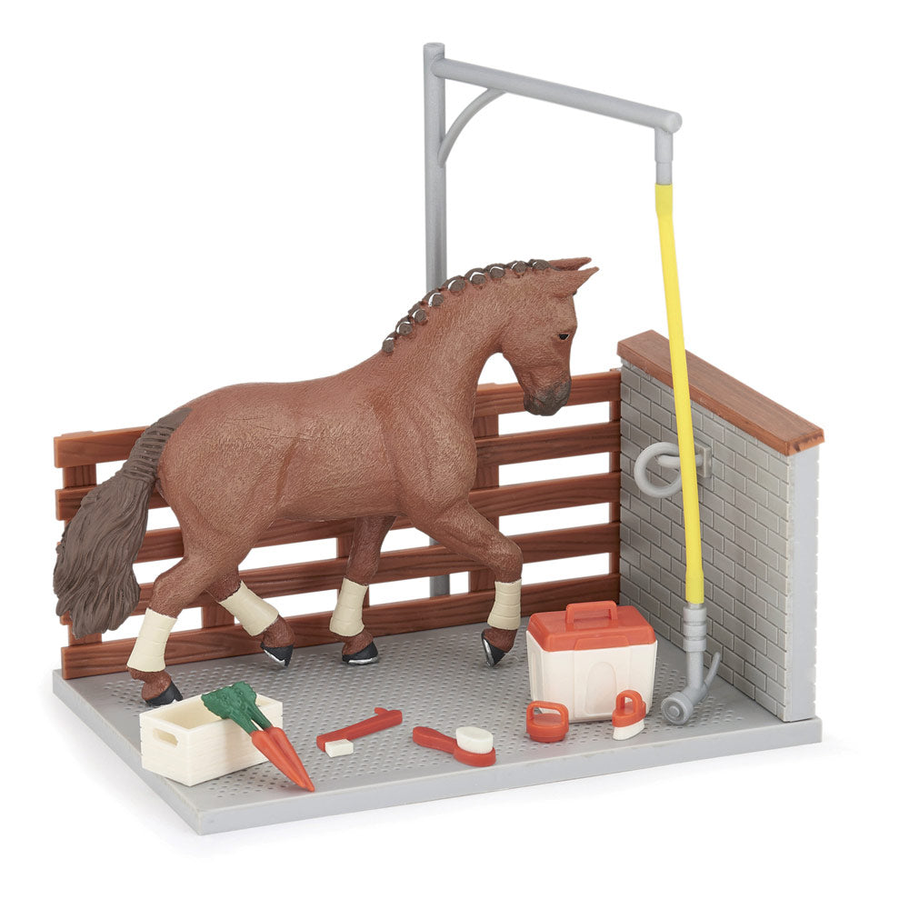 PAPO Horses and Ponies Wash Box and Accessories Toy Playset (60116)