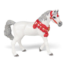 Load image into Gallery viewer, PAPO Horses and Ponies White Arabian Horse in Parade Dress Toy Figure (51568)
