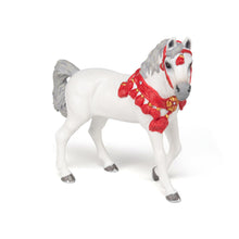 Load image into Gallery viewer, PAPO Horses and Ponies White Arabian Horse in Parade Dress Toy Figure (51568)
