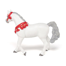 Load image into Gallery viewer, PAPO Horses and Ponies White Arabian Horse in Parade Dress Toy Figure (51568)
