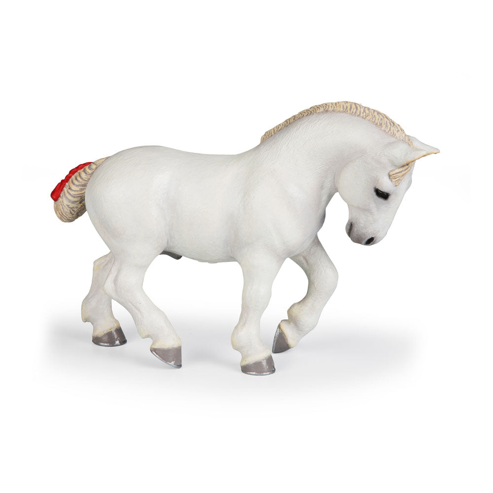 PAPO Horses and Ponies White Percheron Toy Figure (51567)