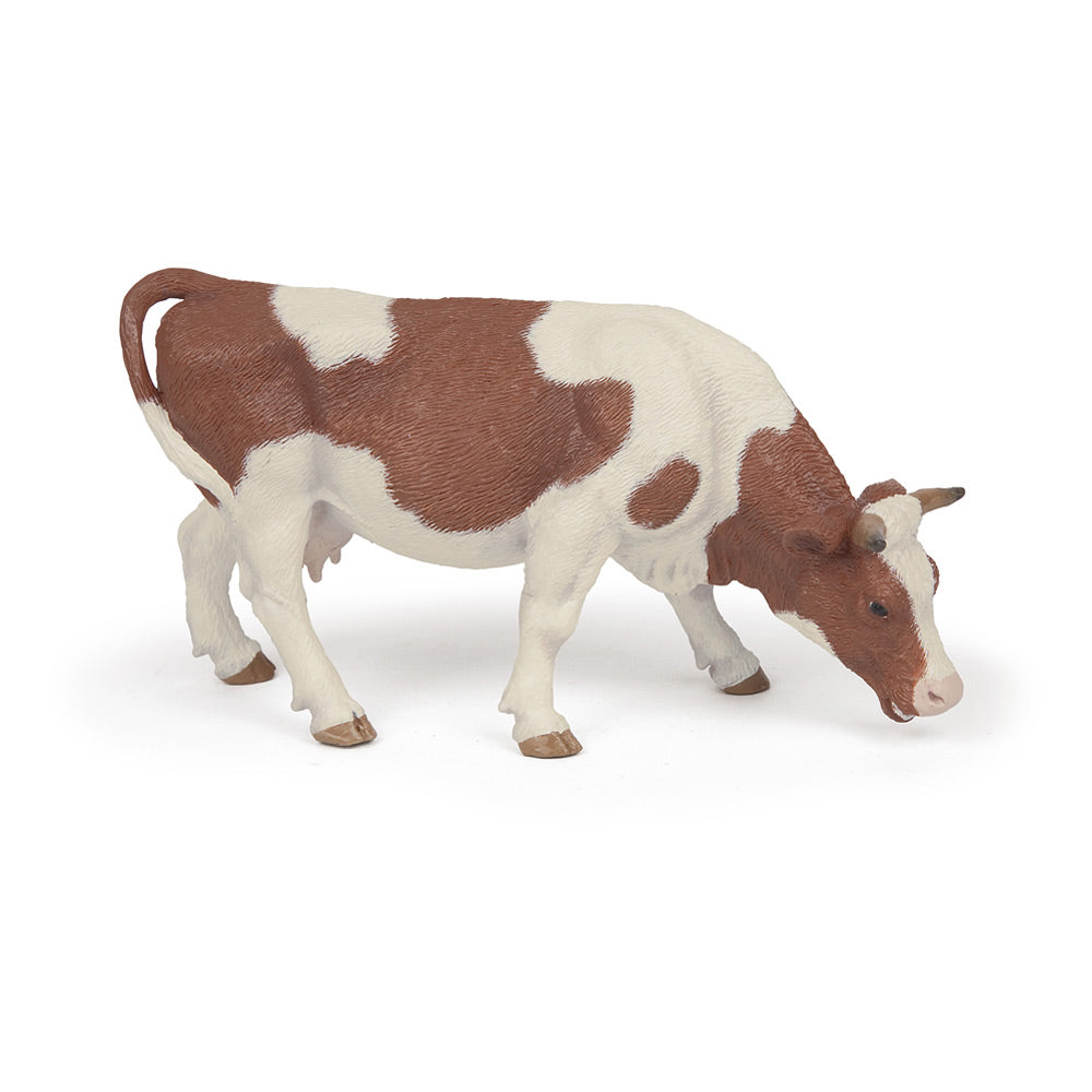 PAPO Farmyard Friends Grazing Simmental Cow Toy Figure (51147)