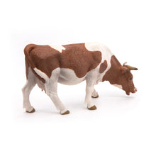 Load image into Gallery viewer, PAPO Farmyard Friends Grazing Simmental Cow Toy Figure (51147)
