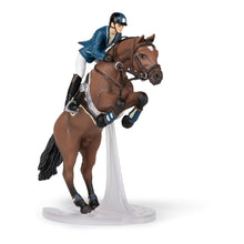 Load image into Gallery viewer, PAPO Horses and Ponies Jumping Horse and Horseman Toy Figure (51562)
