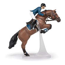 Load image into Gallery viewer, PAPO Horses and Ponies Jumping Horse and Horseman Toy Figure (51562)
