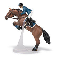 Load image into Gallery viewer, PAPO Horses and Ponies Jumping Horse and Horseman Toy Figure (51562)
