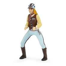Load image into Gallery viewer, PAPO Horses and Ponies Blue Trendy Rider Toy Figure (52009)
