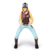 Load image into Gallery viewer, PAPO Horses and Ponies Blue Trendy Rider Toy Figure (52009)
