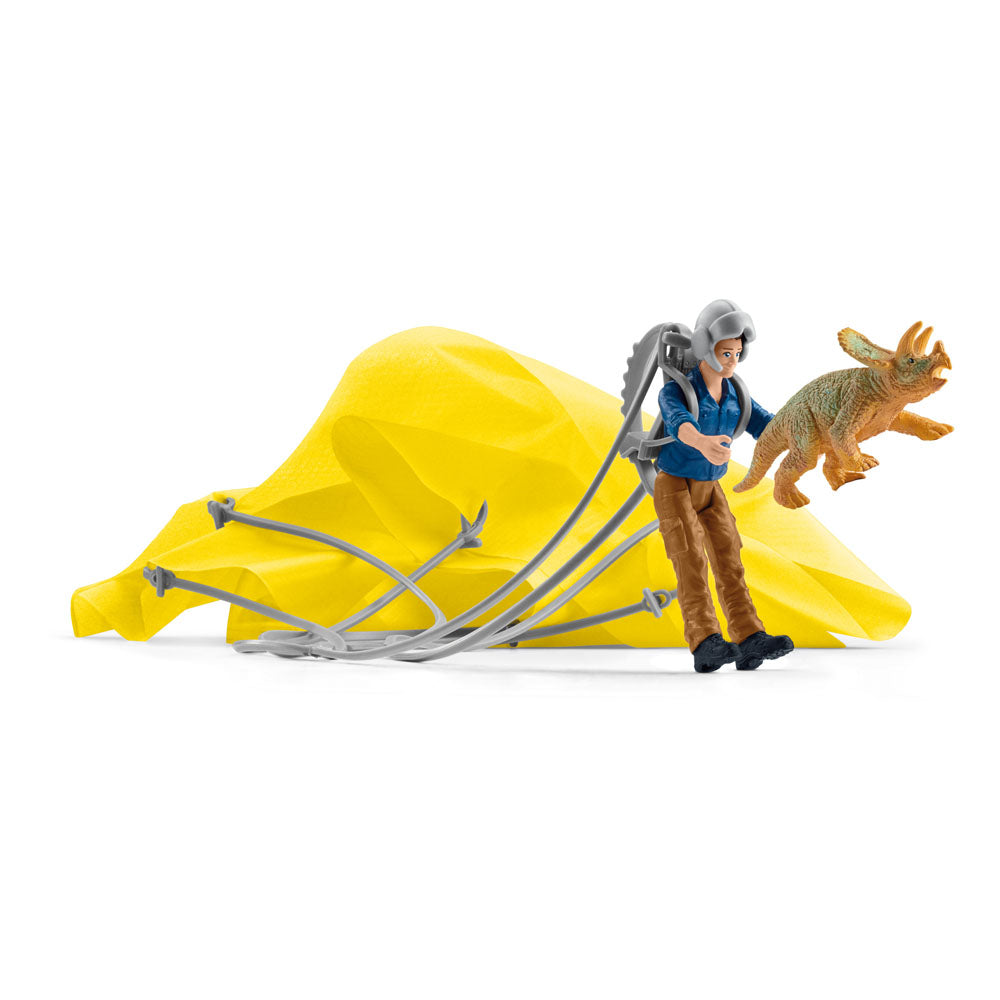 SCHLEICH Dinosaurs Parachute Rescue Toy Playset (41471)
