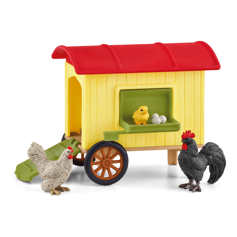 SCHLEICH Farm World Mobile Chicken Coop Toy Playset (42572)