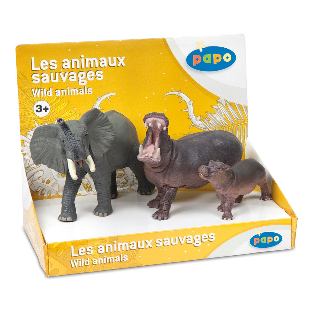 PAPO Wild Animal Kingdom Wild Animals 2 with 3 Figures Display Box (80001)