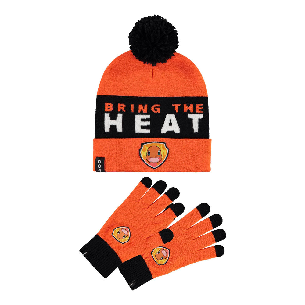POKEMON Charizard Bring the Heat Beanie & Knitted Gloves Giftset (GS727581POK)