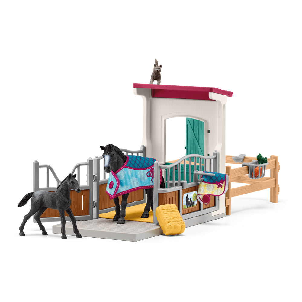 SCHLEICH Horse Club Horse Box with Mare and Foal Toy Playset (42611)