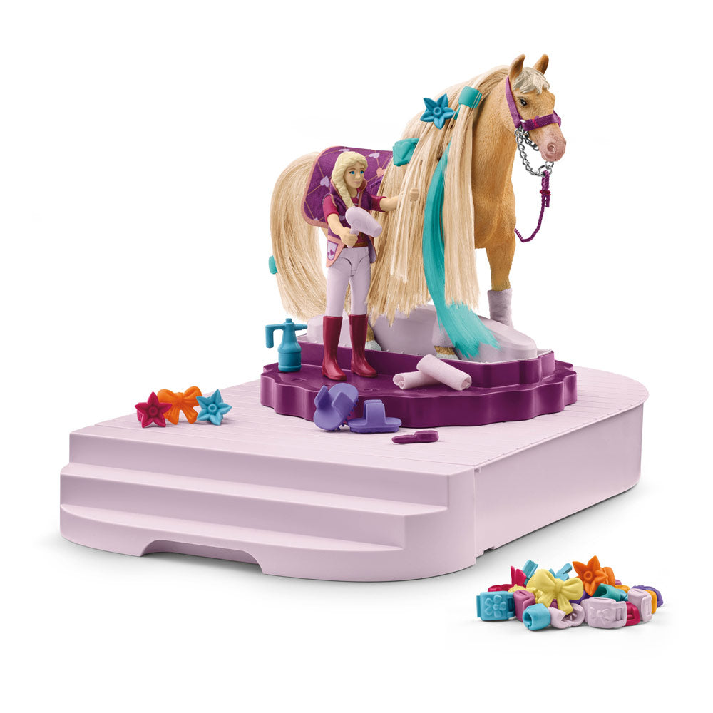 SCHLEICH Horse Club Sofia's Beauties Grooming Station Toy Playset (42617)