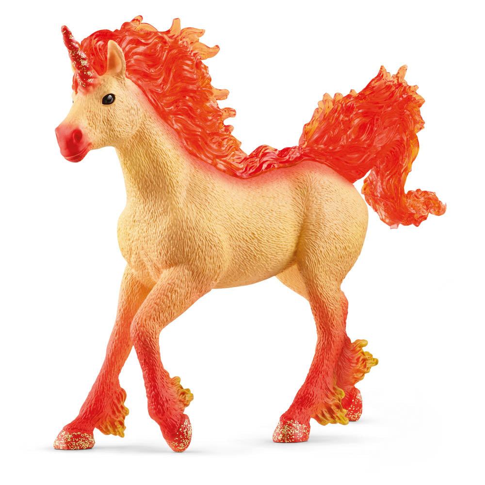 SCHLEICH Bayala Elementa Fire Unicorn Stallion Toy Figure (70756)