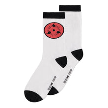 Load image into Gallery viewer, NARUTO SHIPPUDEN Sasuke Symbol Crew Socks (3PK), Male, Black/White (CR206027NRT)
