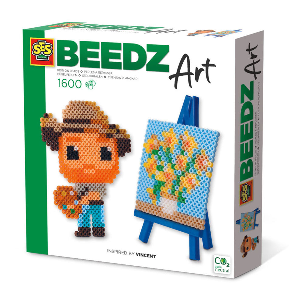 SES CREATIVE Beedz Mini Artist Vincent 1600 Iron-on Beads Mosaic Art Kit (06016)