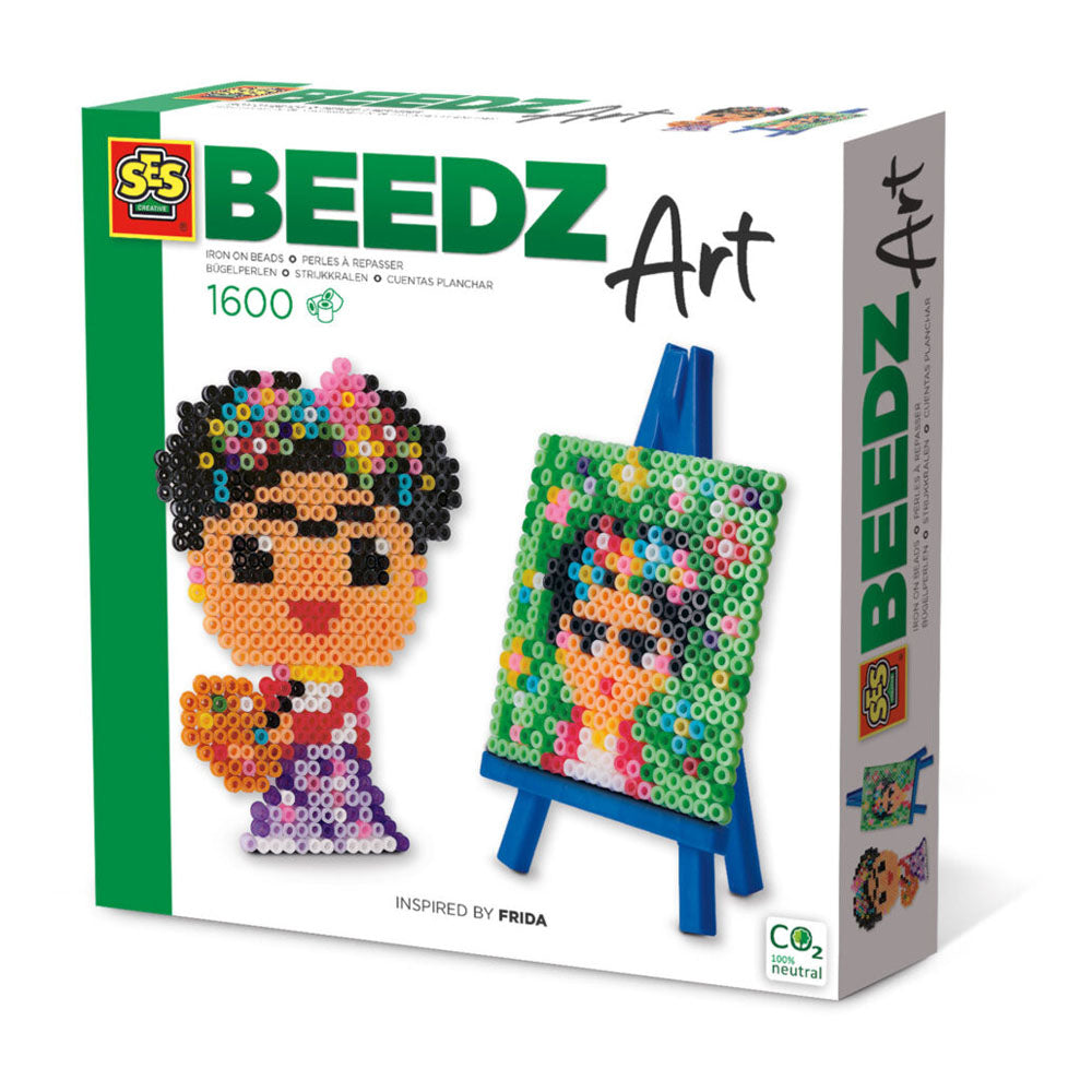 SES CREATIVE Beedz Mini Artist Frida 1600 Iron-on Beads Mosaic Art Kit (06017)