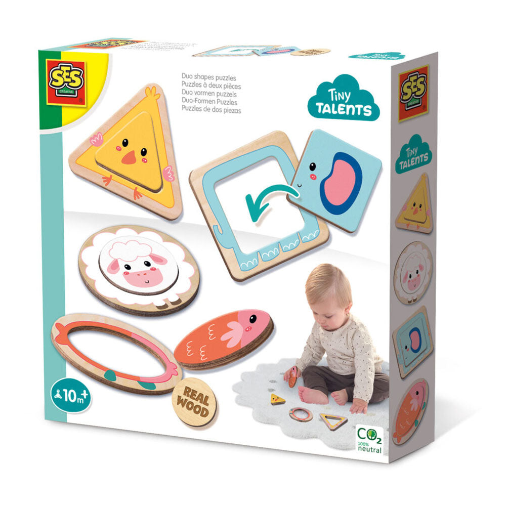 SES CREATIVE Tiny Talents Duo Shapes Puzzles (13130)