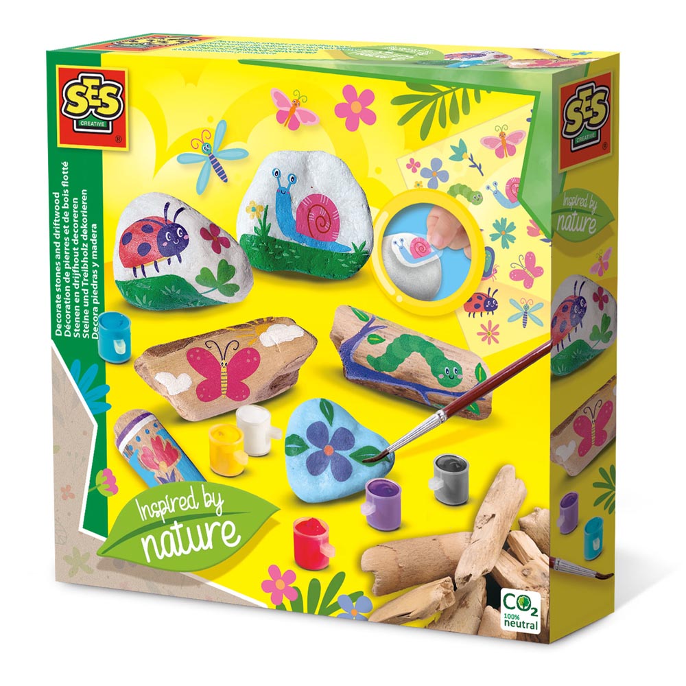 SES CREATIVE Inspired by Nature Decorate Stones and Driftwood Painting Set (14032)