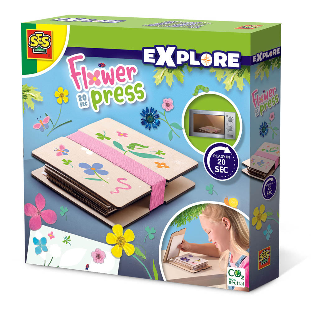SES CREATIVE Explore Flower Press 20 Sec. Craft Kit (25201)